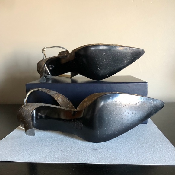 YSL Metallic Fabric Slingback w/Ankle-Wrap - Picture 5 of 5